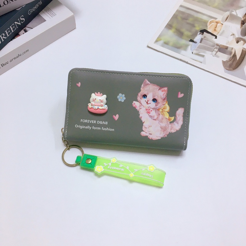M59#กระเป๋าสตางค์ใบกลางมีช่วงใส่บัตรงทั้งหมด4ช่อง  วัดสุด:หนังPU รุ่นใหม่มีสายคล้องมือทุกใบค่ะ ราคา ถูกที่สุด ดีลบีเคเค แกลเลอรีภาพที่ 9