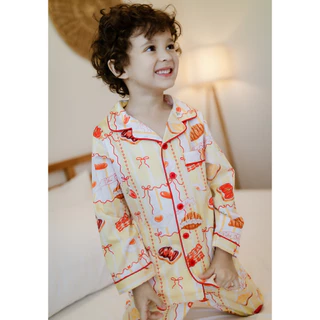 NIKI BEBE - เซ็ตชุดนอนเด็ก ผ้า Cotton Satin แท้ 100% เส้นใยธรรมชาติ นุ่ม ลื่น ไม่ร้อน ระบายอากาศได้ดี เหมาะกับผิวแพ้ง่าย