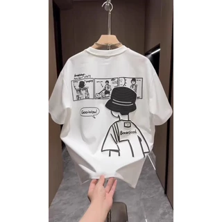 BEAR BABY เสื้อยืดเด็กผู้ชาย คอลเลคชั่นฤดูร้อน 2026 ลายการ์ตูน เท่และมีสไตล์ แขนสั้นลำลอง ทรงหลวม