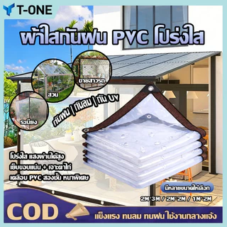 ผ้าใบใสกันฝน ผ้าใบ PVC หน้ากว้าง 1-3 ม. เจาะตาไก่รอบ เหนียว ทน แข็งแรง