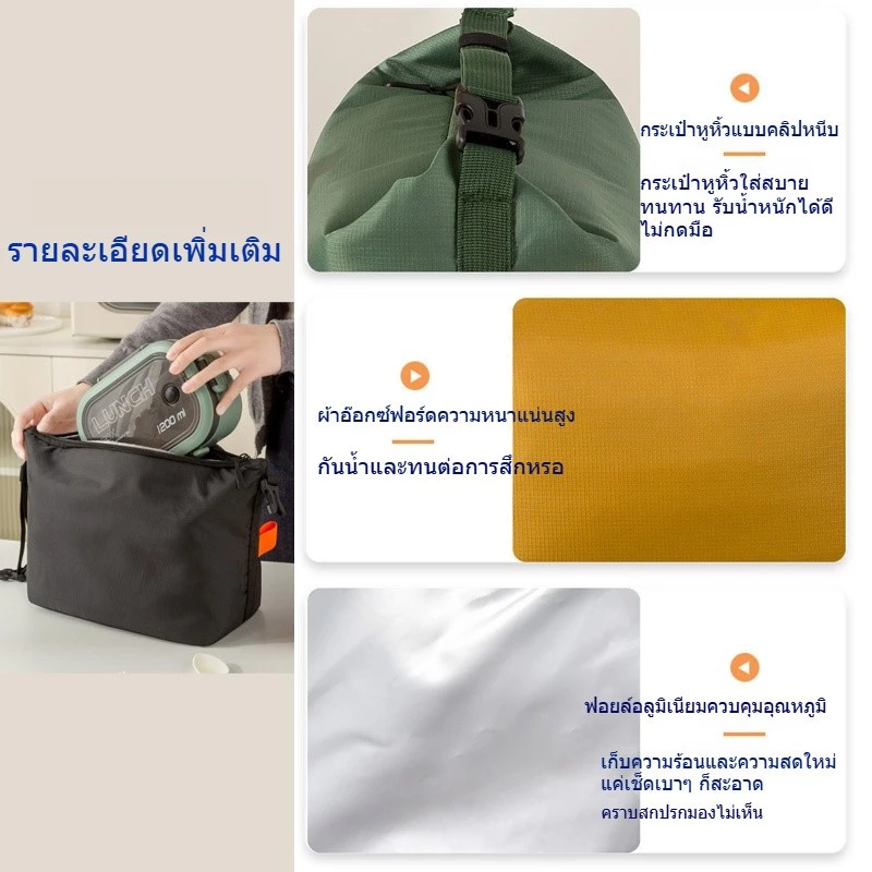 กระเป๋าเก็บอุณหภูมิสำหรับกล่องข้าว thumbnail 9