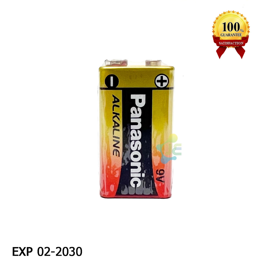 Panasonic 9V ถ่านอัลคาไลน์ ยกกล่อง ได้ 6 ก้อน 6LR61T/1B หมดอายุปี 2030
