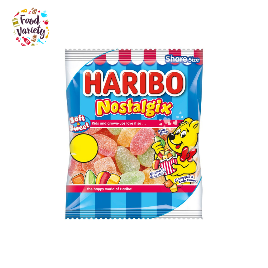(Best Before 30Jul2026)Haribo Nostalgix Sugar Coated Fruit & Cola Flavors Jelly Sweets 140g