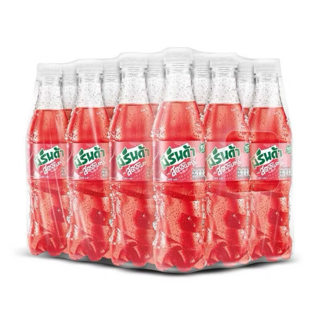 Mirinda มิรินด้า น้ำอัดลม ขนาด 345 มล. แพ็ค 12 ขวด (มีให้เลือก 3 กลิ่น)