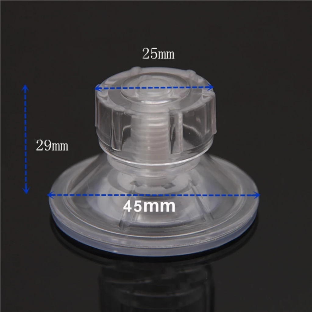 JuB45 / ยางดูดกระจก แบบหมุนเกลียว Suction Cup รับน้ำหนัก 1–2 กก. ไม่ต้องเจาะ ใช้กับกระจก/กระเบื้อง