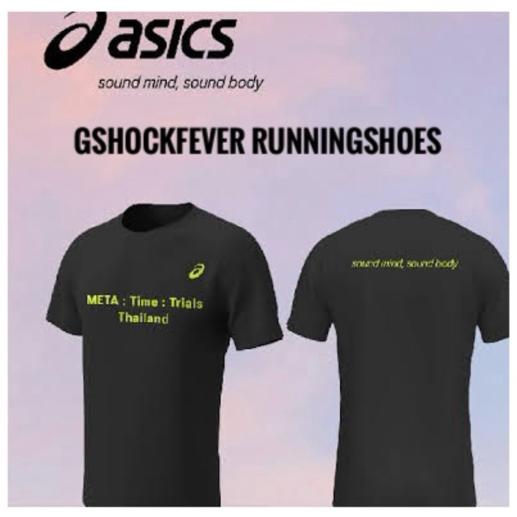📌เสื้อยืด ASICS META TIMES TRAL THAILAND สีดำ ของใหม่ มือ1 แท้💯 จากช้อปไทย🇹🇭