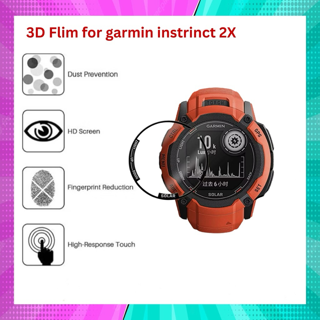 ฟิล์ม Garmin instinct 3(45/50 mm.)/E/2/2S/2X/1 ฟิล์ม 3D สินค้าในไทย จัดส่งภายใน 24 hr. ราคา ถูกที่สุด ดีลบีเคเค แกลเลอรีภาพที่ 8