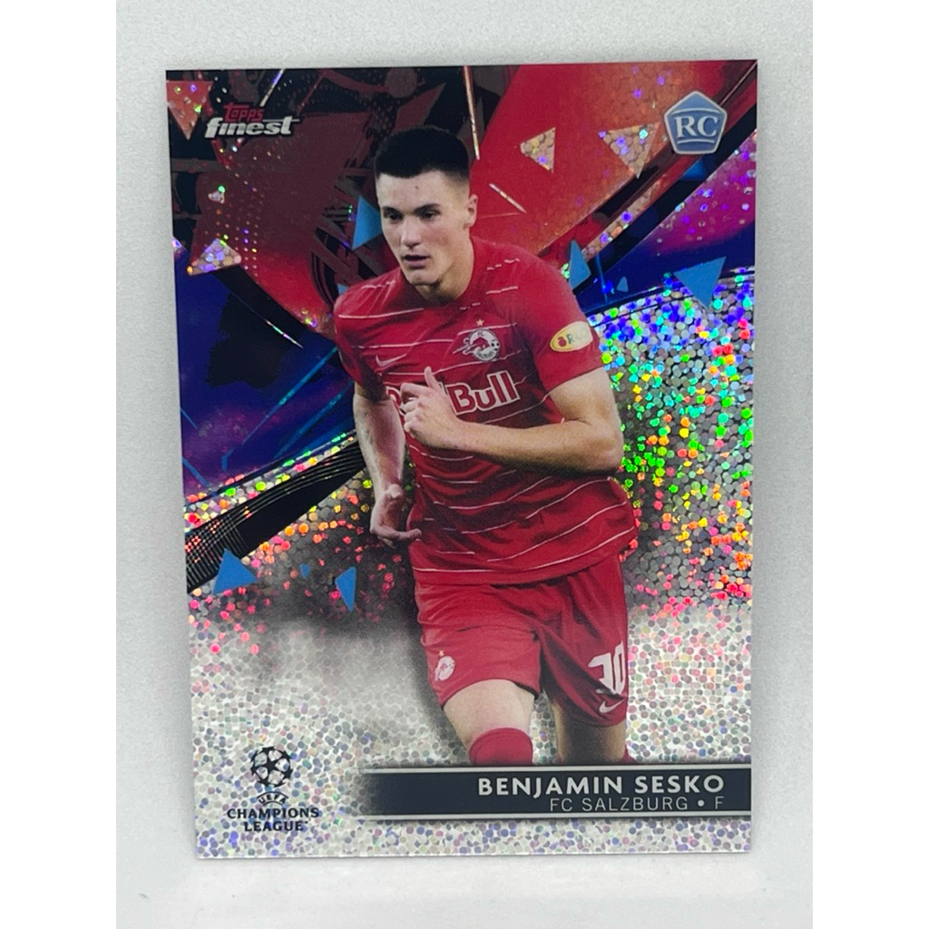 การ์ดฟุตบอล Topps Finest 2021 - 2022 UCC Benjamin Sesko (RC) /175