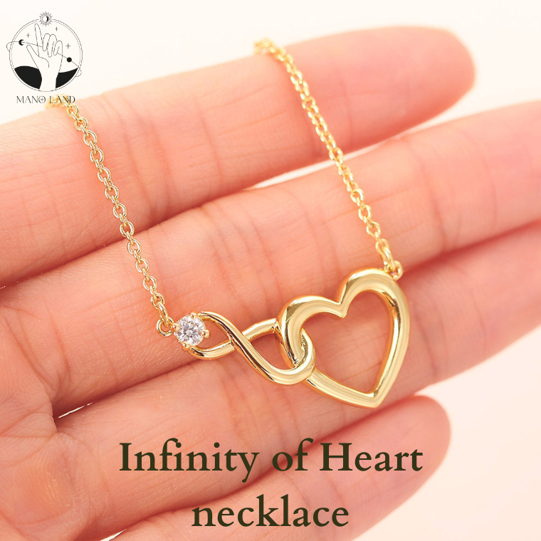 MNL💗สร้อยคอ Infinity Heart สีทอง รักนิรันดร์ หวานละมุน ดีไซน์หรู ใส่ง่าย ความรัก พรีเมียม ไม่ระคายผิว สายเกาหลี สายฝอ
