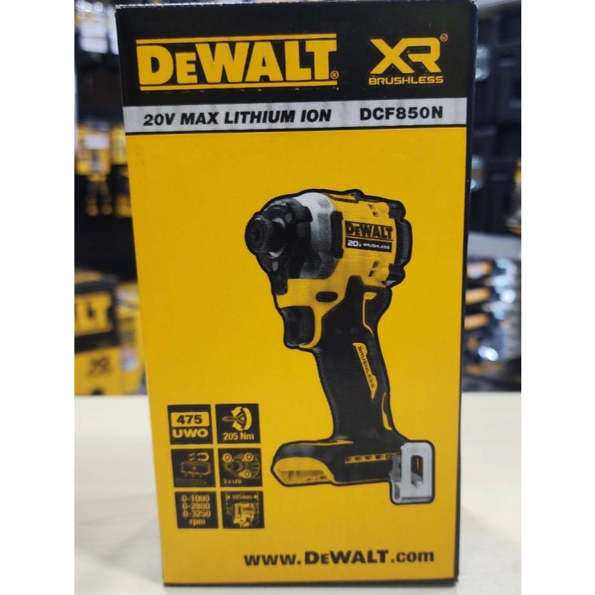 DeWALT DCF850N-B1 ไขควงกระแทก 20 โวลต์ max atomic เครื่องเปล่า