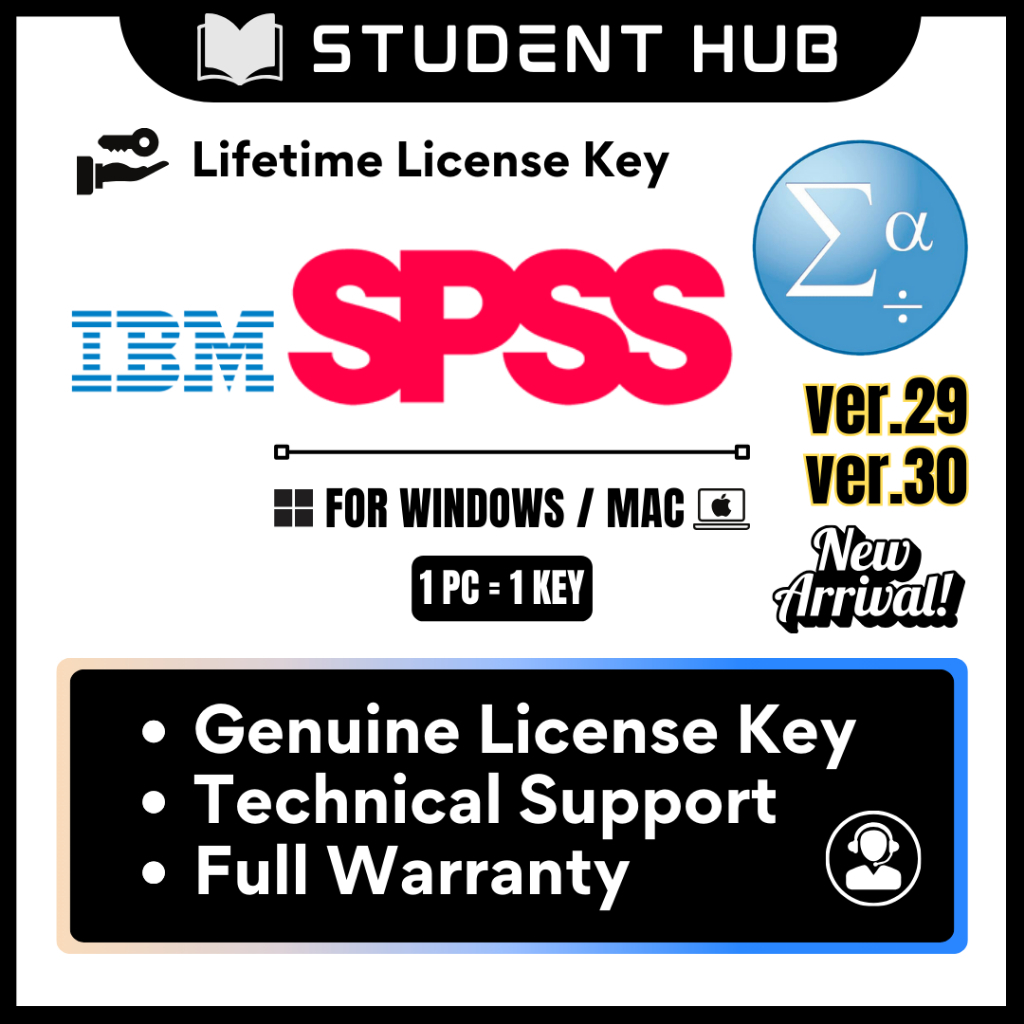 SPSS Statistics 31 โปรแกรมวิเคราะห์ข้อมูลทางสถิติ สำหรับ Win และ Mac