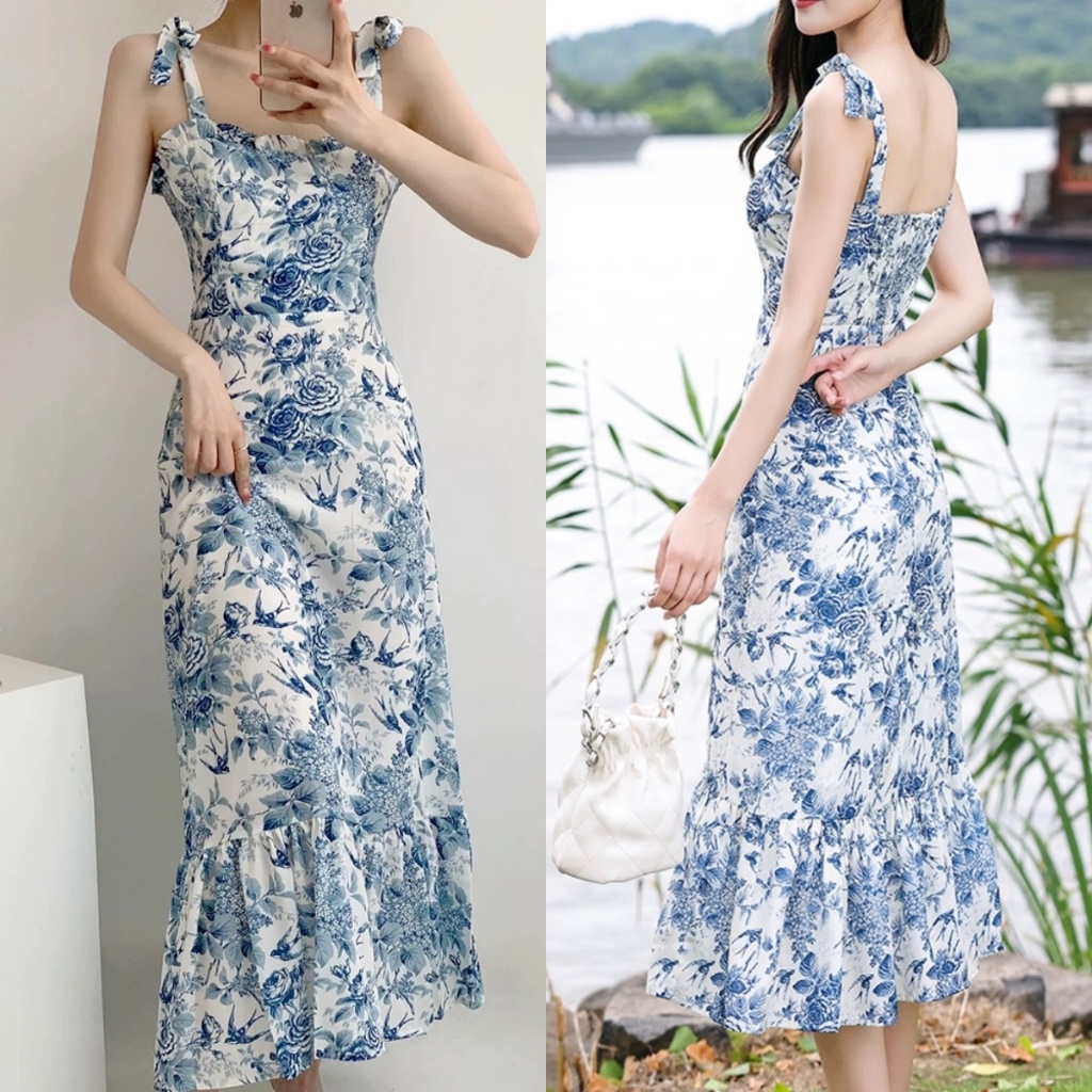 ชลบุรี ชิปปิ้ง🔥กระโปรงลายสก๊อต,ชุดสีฟ้า กระโปรงทรงเอ เดรสคอเหลี่ยม ชุดเดรสทํางาน ชุดน่ารักสไตล์เกาหลี เดรสไซส์ใหญ่