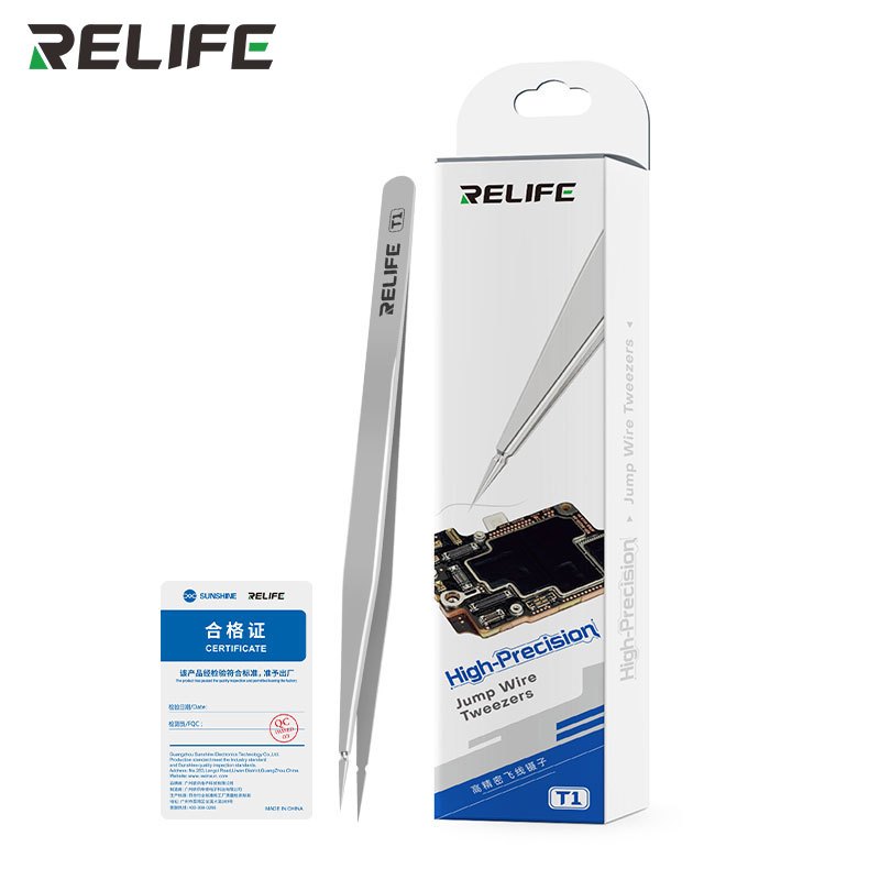 แหนบ RELIFE T1 High-precision jump-wire tweezers แหนบต่อสาย ความแม่นยำสูง