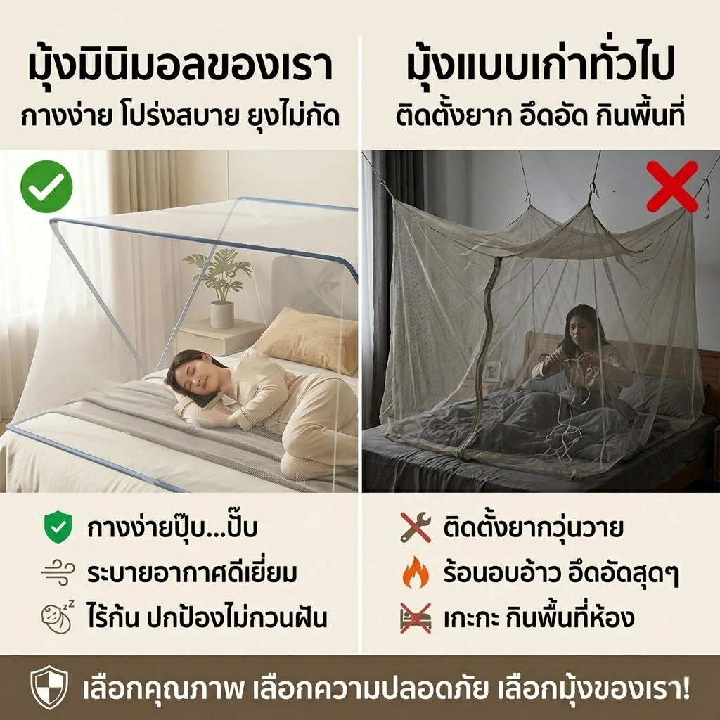 Sunfay มุ้งพับกันยุง 2/3/3.5/4/5/6 ฟุต thumbnail 10