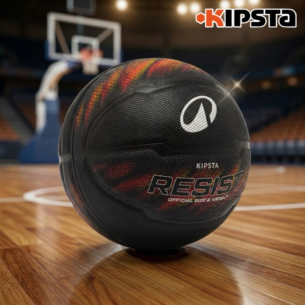 ลูกบาสเกตบอลเบอร์ 5 รุ่น Resist (สีดำ/ส้ม) KIPSTA