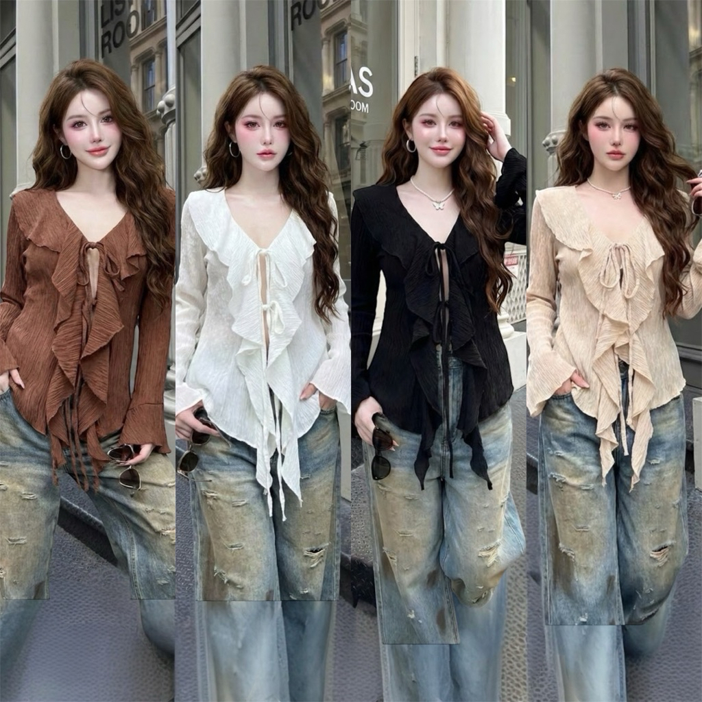 Whisper Ruffle Top เสื้อระบายเลเยอร์พลิ้ว ใส่สวยดูเพรียว