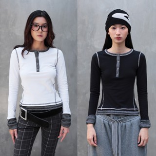 Garcon.dept | Slim layers black Long sleeve shirt I เสื้อเบบ…