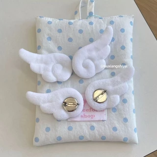 ปีกนก ปีกนางฟ้า ติดเข็มกลัด ได้ 2ชิ้น 1 คู่ มีสีขาว ฟ้า ชมพู ม่วง
