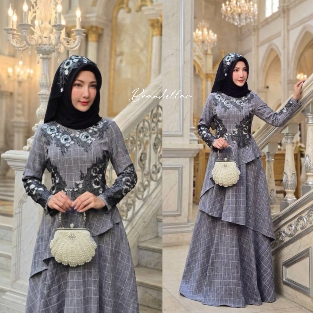 Brandellar รุ่นใหม่ ชุดอิสลามสวยๆ เดรสมุสลิม ชุดเดรสอิสลาม ชุดรายอมุสลิม แฟชั่นมุส ราคา ถูกที่สุด ดีลบีเคเค แกลเลอรีภาพที่ 2