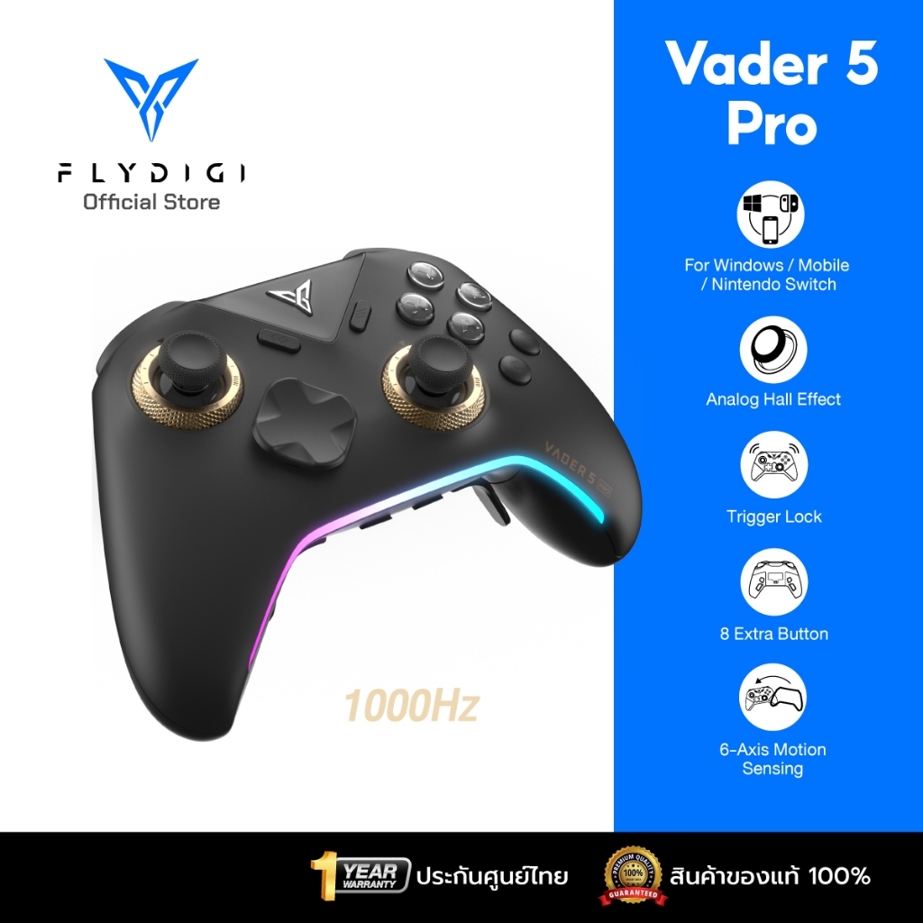 [ประกันศูนย์ไทย] จอยเกม Flydigi Vader 5 Pro  จอยเกมส์ จอยเกมส์สำหรับมือถือ จอยเกมส์ pc  จอย nintendo switch