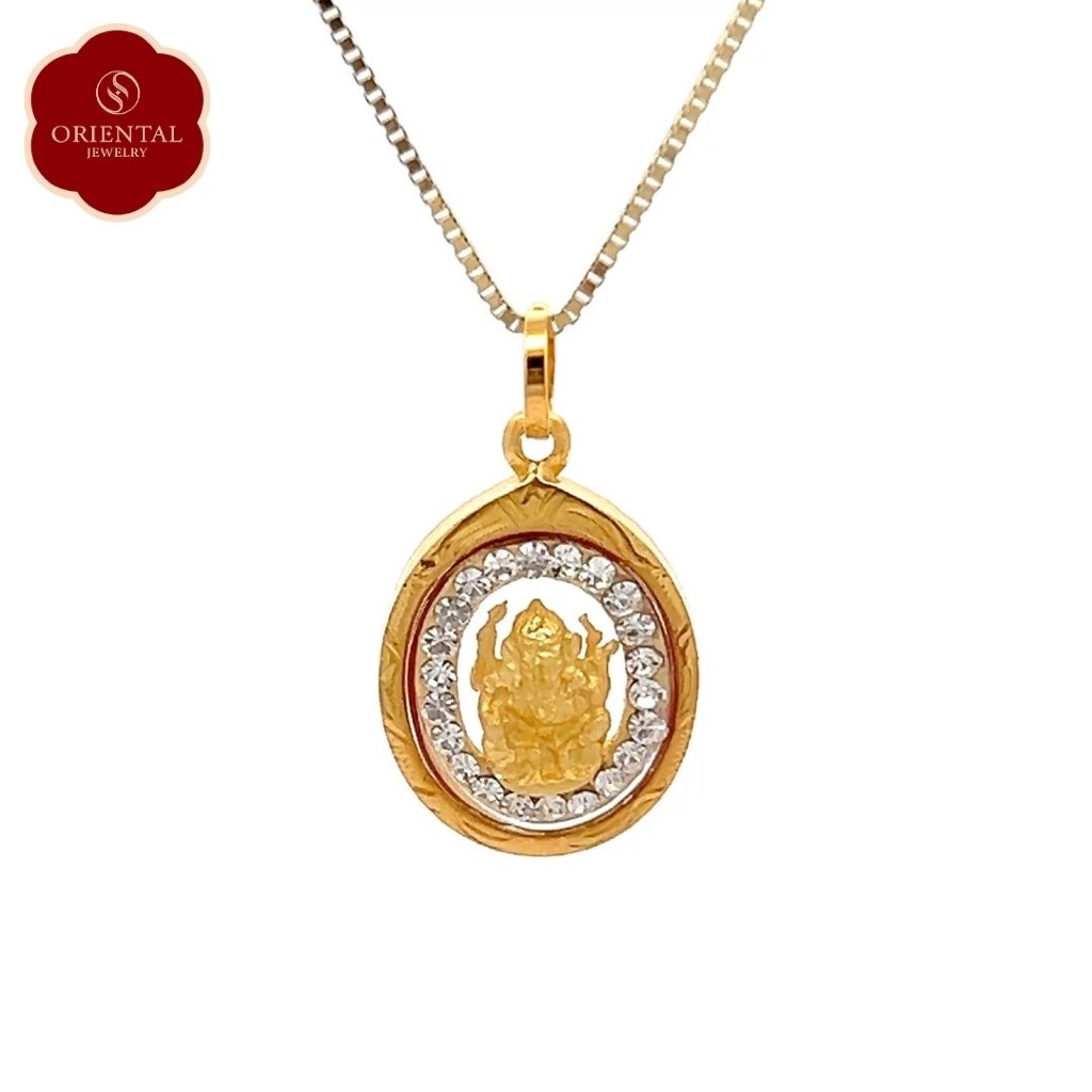 OJ GOLD พระพิฆเนศ จี้ทองแท้ 90% กันน้ำ มีใบรับประกัน  จี้ทอง จี้ทองคำแท้ จี้พระ