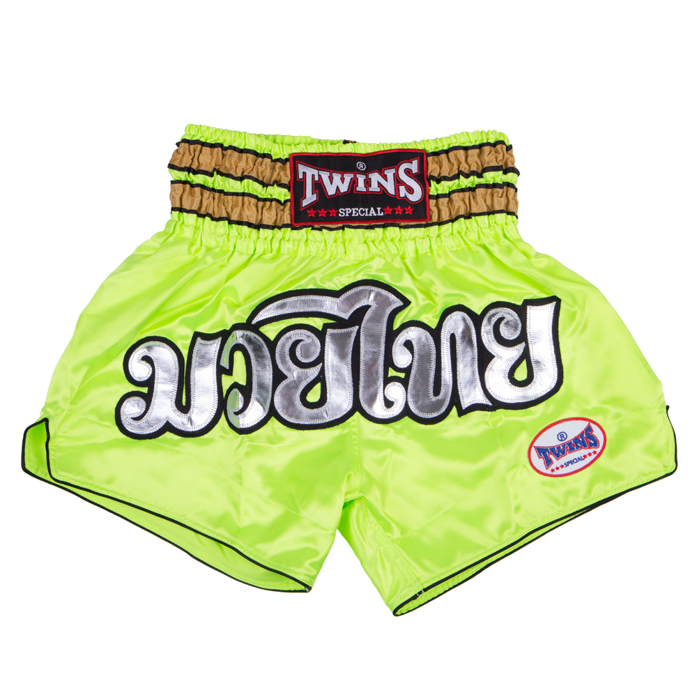 Twins Muay Thai Shorts Lime กางเกงมวยไทย