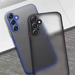 เคส ขอบสีหลังด้าน SAMSUNG A06 A16 A26 A36 A17 A55 A25 A35 A23 A53 A73 A02 A42 A12 A02S A22 5G หลังขุ่น เคส A02 025