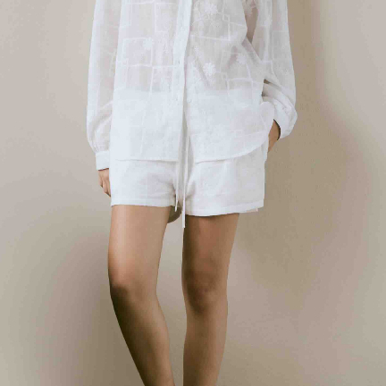 AMR DE SAISON ( AIMER ) - Embroidered Cotton Shorts
