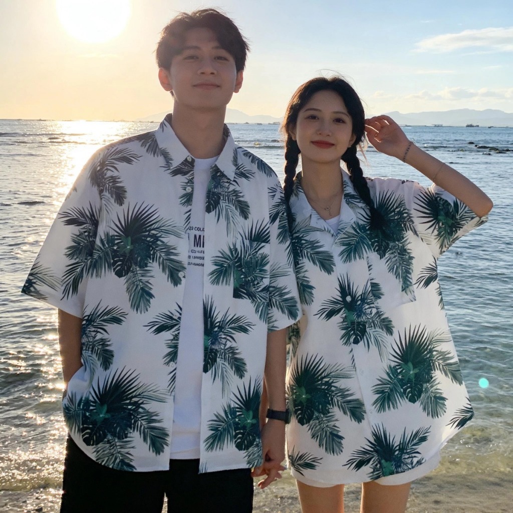 เสื้อไซส์ใหญ่ เสื้อฮาวาย 35-130KG ทรงหลวม ทำจากผ้าไหมเย็น ระบายอากาศได้  ใส่เที่ยวทะเลหรืออยู่บ้านชิลๆ รูปที่ 8
