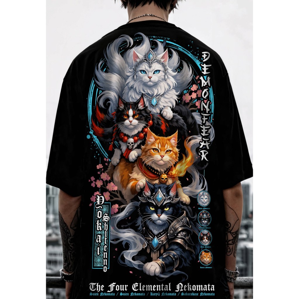 เสื้อ DemonTear " The 4 Element Nekomata "