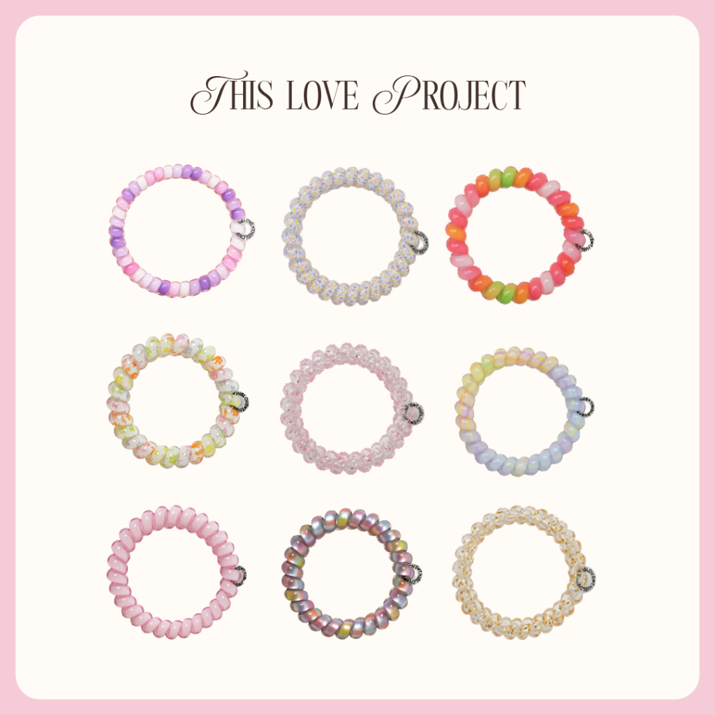 💗MIRA This Love Hair Tie💗 เซ็ตยางรัดผมเกลียวPremium+ถุงผ้าน่ารัก ใช้ได้ทั้งรัดผมและใส่ข้อมือ ใช้ซ้ำได้เกิน 100 ครั้ง!
