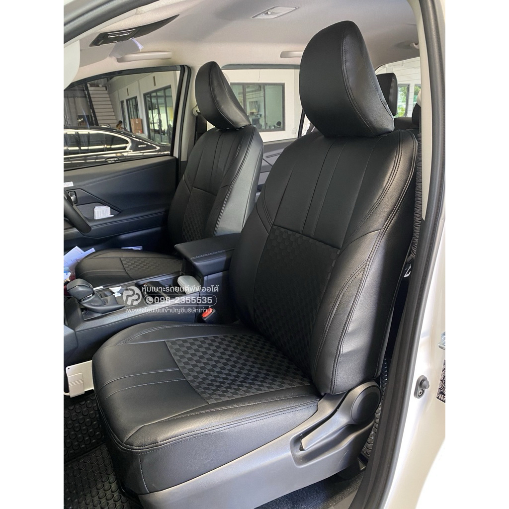 หุ้มเบาะสวมทับตรงรุ่น Toyota Travo คู่หน้าเลือกสีและลายคุยกับแอดมินร้านได้เลย โรงงานหุ้มเบาะพีพีออโต้สปอร์ต