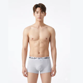 💥LoveIs Bra💥 (N825) Boxerชายแต่งขอบ HELLO ยืดเยอะผ้านุ่มมาก การันตีใส่สบายไม่อึดอัด