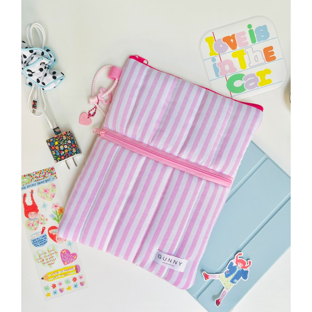 🍄ลายผ้ามีจำนวนจำกัด✂️MACARON LIMITED กระเป๋าใส่Ipad11นิ้ว/notebook 13นิ้ว🧣🧤