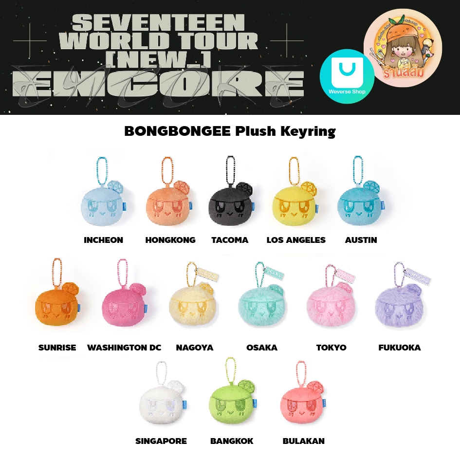 [พร้อมส่ง] SEVENTEEN WORLD TOUR [NEW_] ENCORE 💎 - พวงกุญแจ BONGBONGEE Plush Keyring