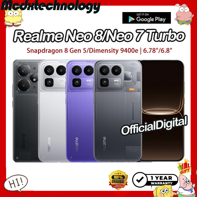 Realme Neo 8 Snapdragon 8 Gen 5 Realme Neo8 Realme Neo 7 Turbo Dimensity 9400e Realme Neo8 | รับประกัน 12 เดือน Realme