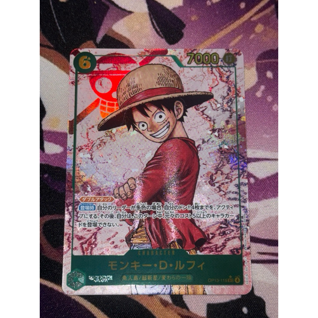 🇯🇵พร้อมส่ง PA SEC⭐️ OP13-118 One Piece Card Game Luffy ลายแผนที่ ลูฟี่