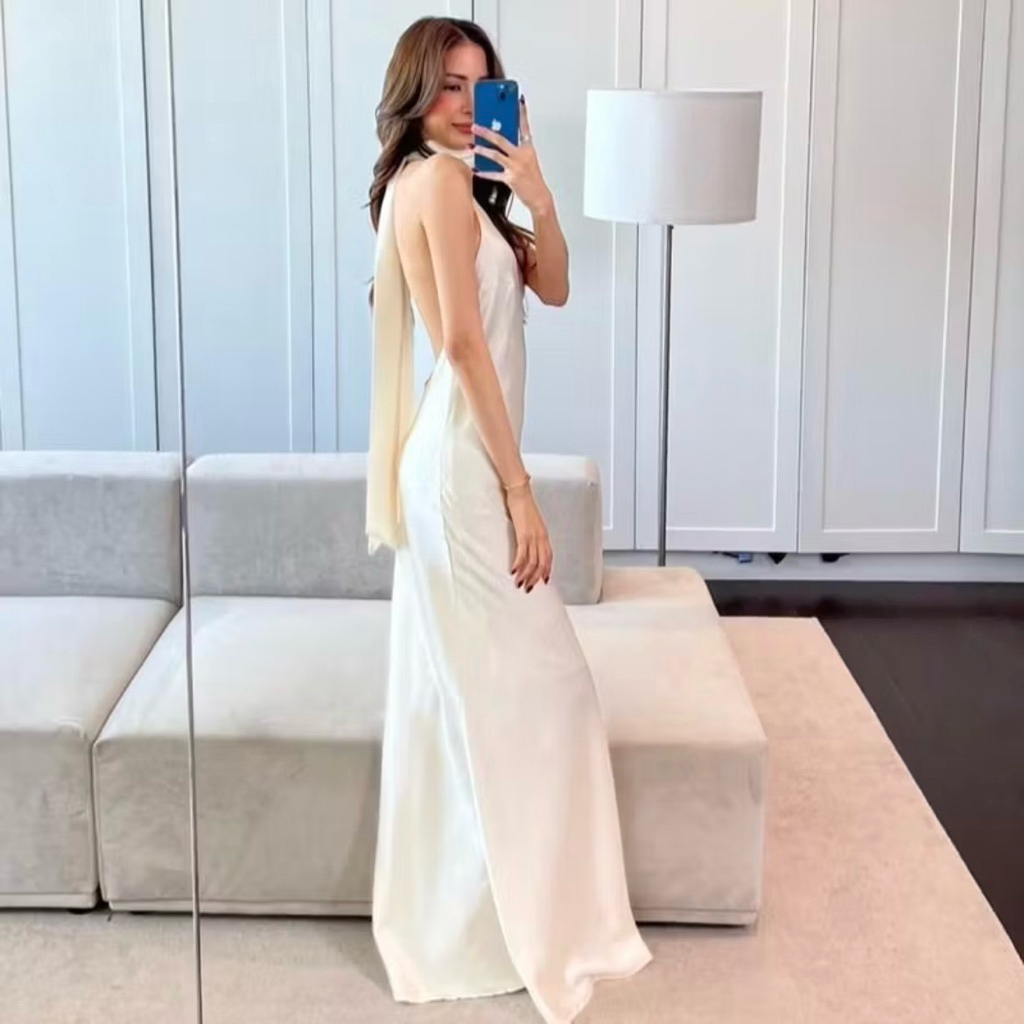 Stella  Maxi Satin Dress Promthong ‼️NEW‼️