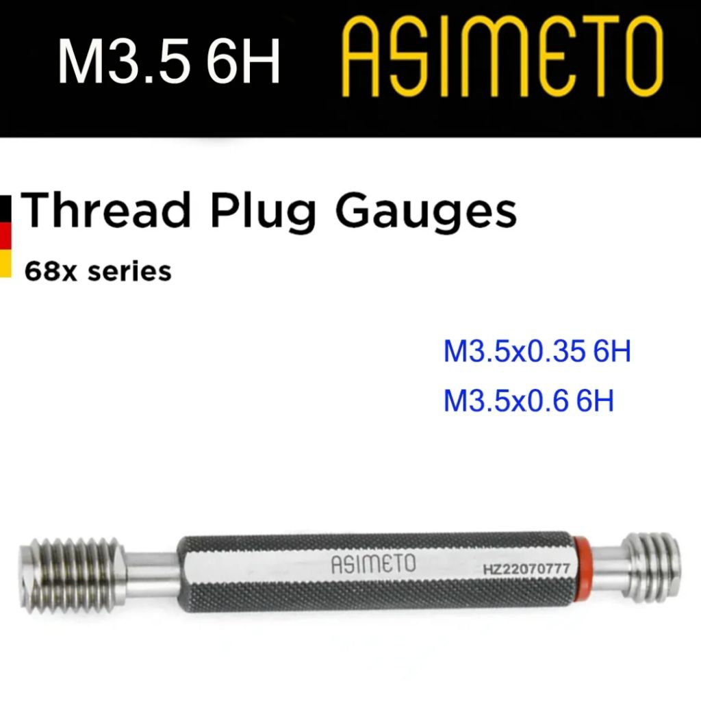 Asimeto Thread plug gauge สกรูปลั๊กเกจ M3.5x0.35, M3.5x0.6 6H