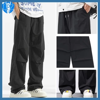 LPZ กางเกงกันลมสำหรับผู้ชาย สไตล์ Cityboy ทรงหลวม ผ้ากันน้ำกันลม ทนทาน เหมาะสำหรับปีนเขา วิ่ง และใส่ในชีวิตประจำวัน