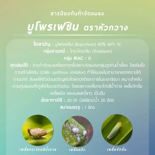 บูโพรเฟซิน ตราหัวกวาง (บูโพรเฟซิน 40% W/V SC) 1 ลิตร