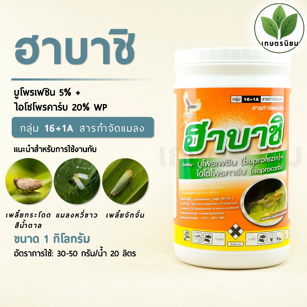 ฮาบาชิ (บูโพรเฟซิน 5% + ไอโซโพรคาร์บ 20% WP) 1 กิโลกรัม