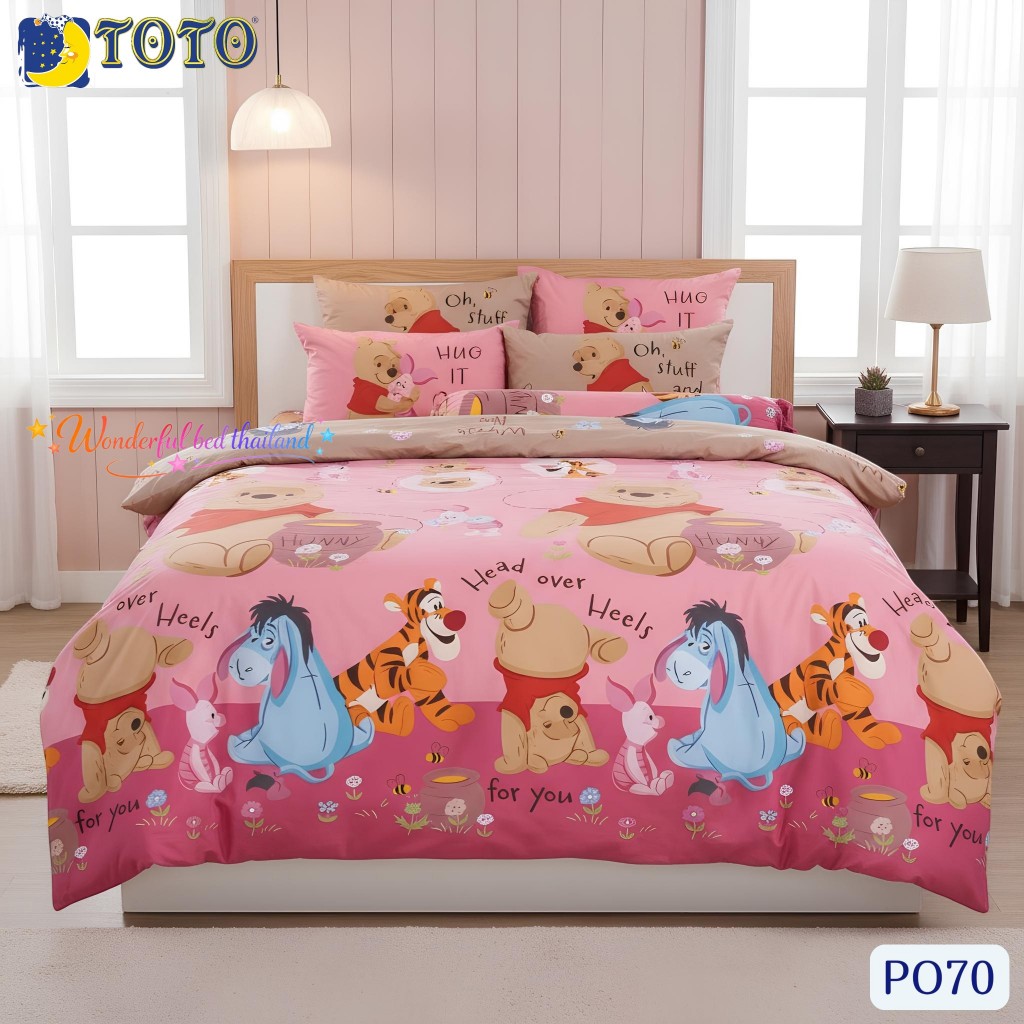 TOTO PO70  หมีพูคลาสสิค~(Classic Pooh) ชุดเครื่องนอน ลิขสิทธิ์แท้ 100% จากแบรนด์ TOTO