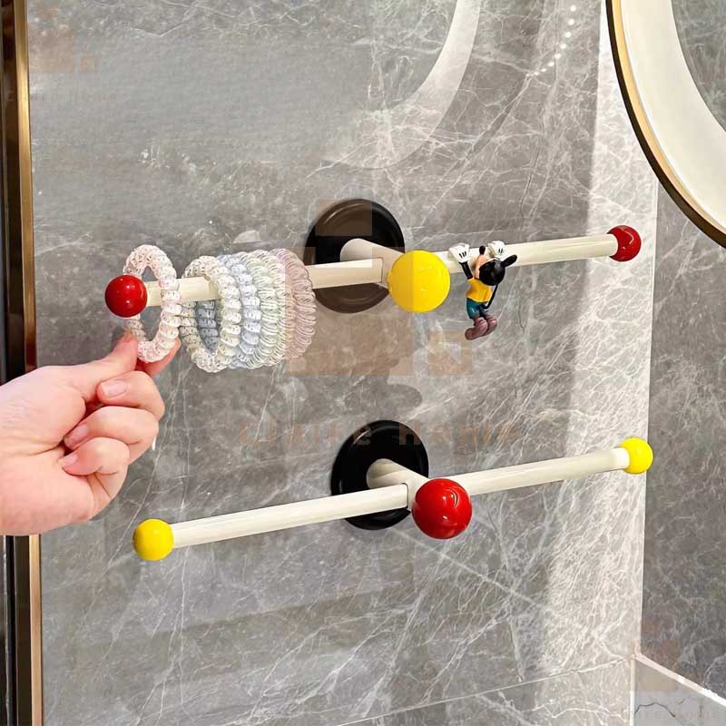COD Dopamine ราวแขวนผ้าเช็ดตัวห้องน้ํา Wall-Mounted เครื่องประดับผมกิ๊บติดผมชั้นวาง Home Organizer Claire