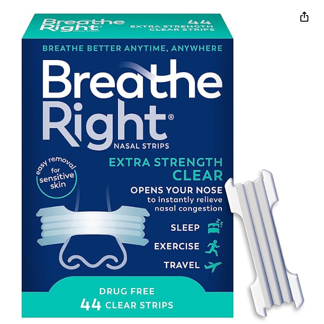 Breathe Right แผ่นแปะจมูก Extra Strength แก้คัดจมูกทันที ช่วยหายใจได้ดีขึ้น ลดกรน มี 3 แบบให้เลือก