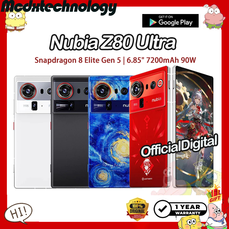 Global ROM Nubia Z80 Ultra Snapdragon 8 Elite Gen 5 6.85" AMOLED 1216 x 2688 pixels 7200mAh 90W | รั
