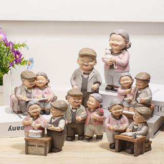 ตุ๊กตาคู่รัก ตายายตกแต่งบ้าน ตุ๊กตาเรซิน ของขวัญวันครบรอบ ขอ…