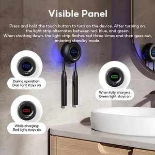 MeeGoo TS4 Pro ที่วางแปรงสีฟันอัจฉริยะ แบบพกพา ติดผนังได้ 2 ช่อง อบแห้งอัตโนมัติเร็ว Type-C