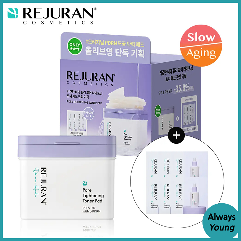 REJURAN Derma Healer PORE TIGHTENING TONER PAD + SERUM