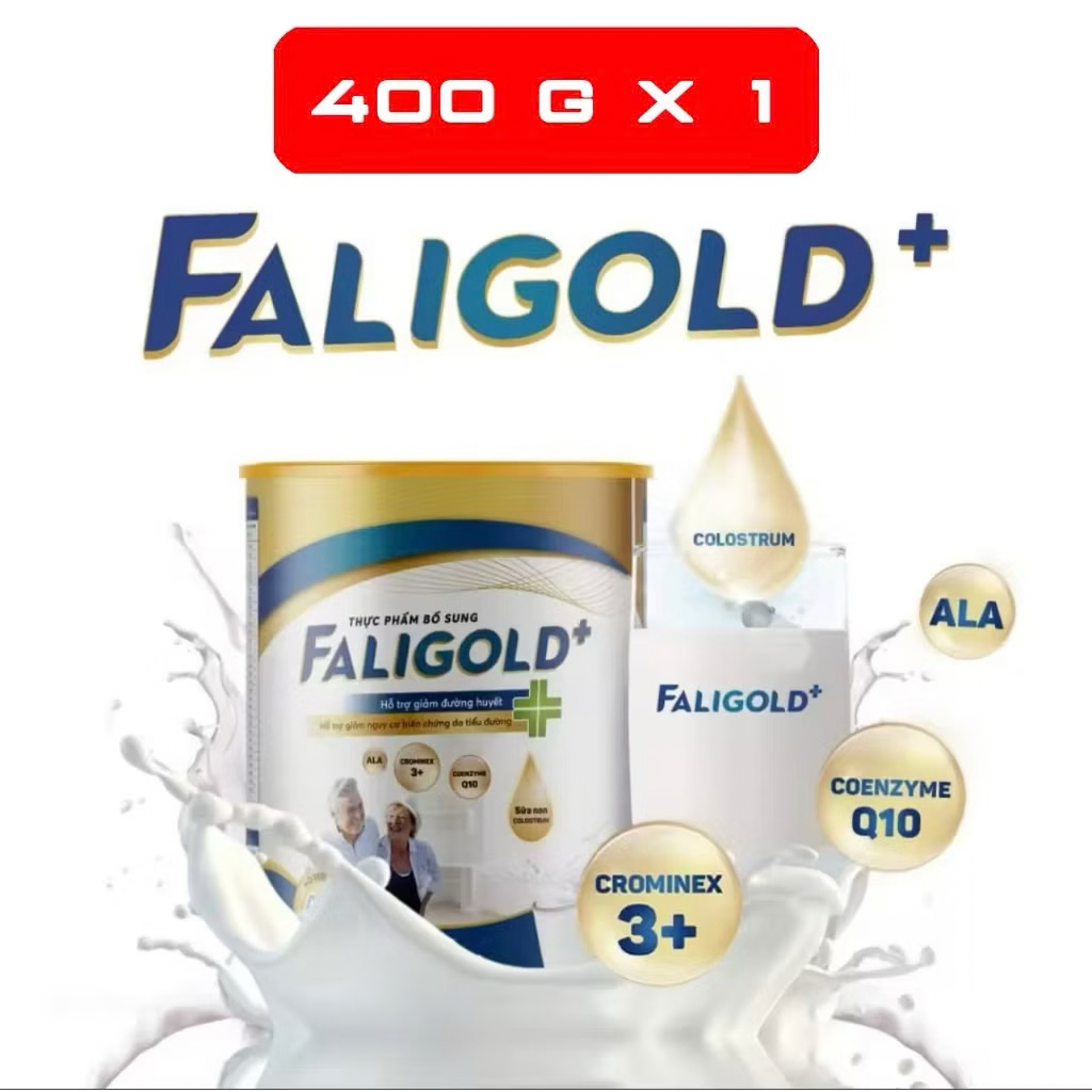 FALI-GOLD PLUS + นม Vanilla รสชาติ [400 & 650 กรัม] อาหารเสริมสำหรับผู้ป่วยเบาหวาน